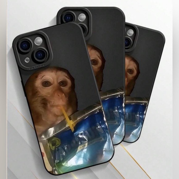 Monkey Drinking Juice iPhone  Case - Picture 7 of 7